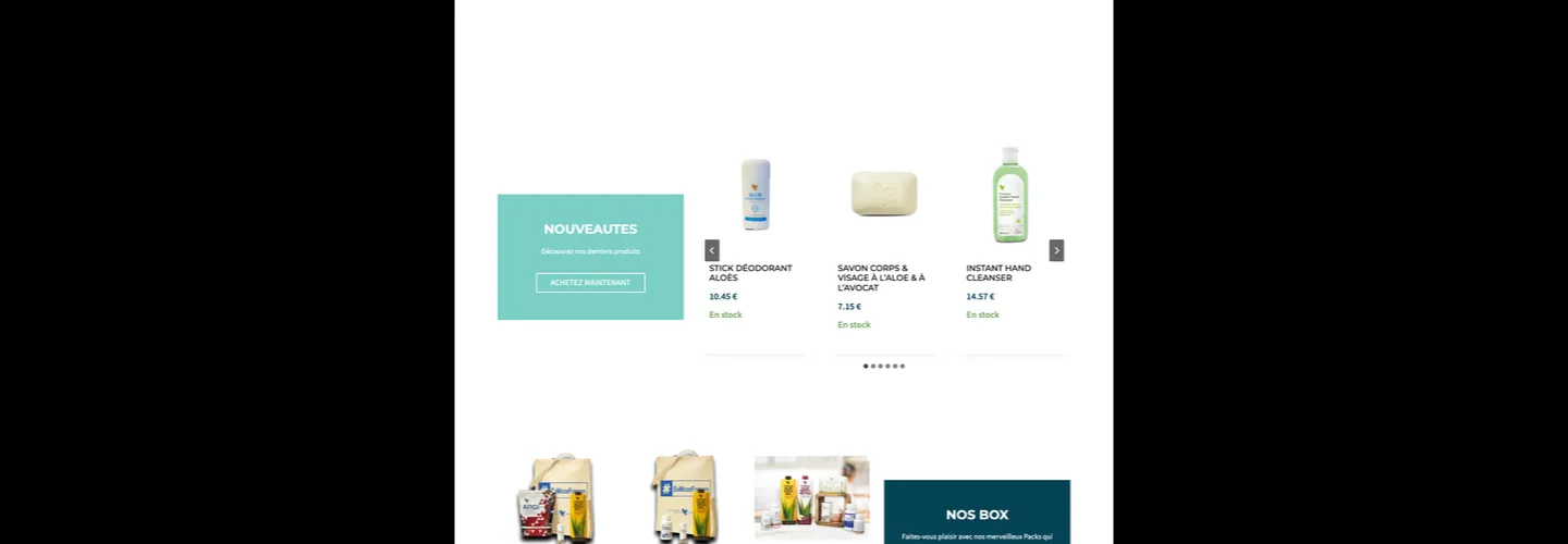 Création site e-commerce Guadeloupe — Natural Aloe Shop, boutique en ligne aloe vera, e-commerce Antilles-Guyane, livraison Caraïbe